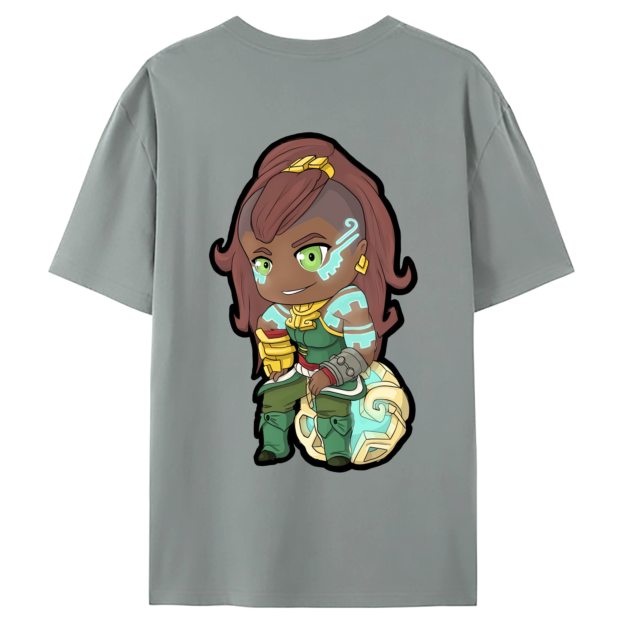 （画像用） リーグ・オブ・レジェンド League of Legends LOL 綿100％ メンズ半袖Tシャツ（バックプリント） 通気性